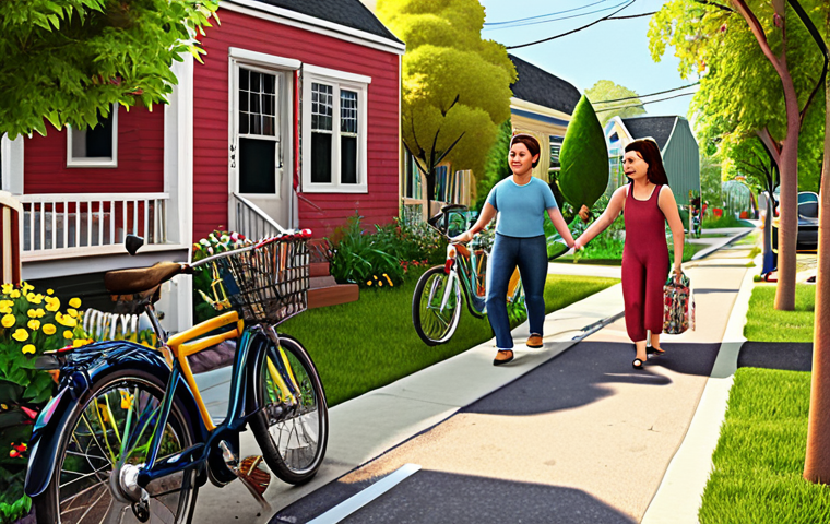 **

Prompt: A vibrant, bustling neighborhood scene showcasing the sharing economy in action. Neighbors are interacting: one is borrowing a drill, another is exchanging administrative help for website building skills. In the background, you can see shared bicycles and a community garden. The overall atmosphere is one of cooperation, trust, and sustainability. Style: Warm, inviting, and slightly whimsical, like a storybook illustration.

**